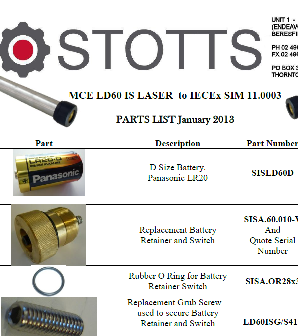 Spare Parts and Accessory Listings may be viewed by Clicking this image.